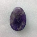 Pietra dell'ansia in ametista viola a forma di uovo lucida per massaggio chakra - Ametista