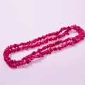 Natural pink crystal irregular crushed stone necklace for DIY jewelry making - Fuchsia Crystal