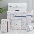 6-pack printed mesh laundry bags with cartoon patterns and protective zipper covers - Rainbow