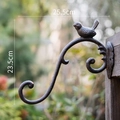 Vintage Gartenhaken aus Gusseisen mit Vogelmotiv, Wandhalterung für Pflanzen in Rost-Optik - Vogel Hängehalterung 6876