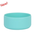 Sky blue silicone anti-slip protective sleeve for tumblers and wide mouth bottles - Teal Blue