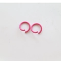 DIY rose pink lacquered metal jump rings for keychain and jewelry accessories - Rose Red