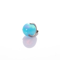 Synthetic light blue opal ball screw head for F136 titanium piercing jewelry - Cloud Blue (9#-OLP326)