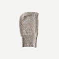 Multicolor mélange knit balaclava hood with ribbed neck for winter warmth and comfort - 39x22cm / Off-white