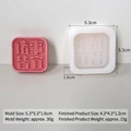Square DIY silicone mold for lucky character handmade soap and scented candles - All is Well