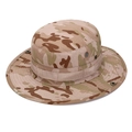 Outdoor desert camouflage boonie hat with wide brim and adjustable strap for sun protection - One Size / Multicam Arid