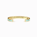 Gold plated stainless steel bracelet with blue enamel and inspirational engraving - Girls / Green