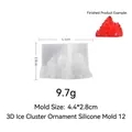 Moule en silicone pour cristal de résine DIY, blanc translucide 4,4cm largeur 9,7g poids - Style 12 Grappe de Cristal
