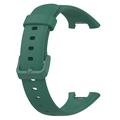 Green silicone replacement strap for Xiaomi Mi Band 7 Pro with buckle and adjustment holes - Meditation Green