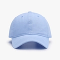 Classic light blue cotton baseball cap with multi-stitch brim and breathable eyelets - Adjustable / Light Blue