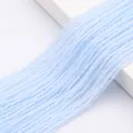 Light blue faceted glass beads in 2mm cotton thread string for DIY jewelry making - Light Blue Jade Baked Color