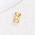 Makroaufnahme des hochglanzpolierten goldenen Ballon-Buchstaben I Anhängers mit Spiegeleffekt - I-Stil (5772646001928) / Nur Anhänger / Gold