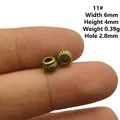 Antique bronze alloy spacer beads with vertical stripes for DIY jewelry making 11# - 11# Style