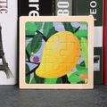 9-piece wooden mango puzzle for kids with colorful cartoon snail and insects - Mango