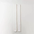 White ribbed knitted leg warmers for women with elegant ruffled edges for winter style - Long (Approx. 68cm) / Individual Packaging / Off White