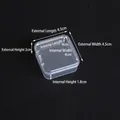 Small square transparent PP plastic organizer box for DIY crafts, 4.5x4.5x2cm size - Square 4.5*4.5*2cm