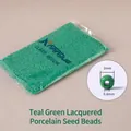 Green glass seed beads 2mm for DIY jewelry making in bulk transparent bag - Peacock Green 2mm