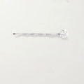 Elegant silver hair clip with round crystal gemstone for modern women styling - Single Rhinestone