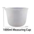 Vaso medidor de silicona 1000ml con doble escala para mezcla de resina DIY - Taza medidora de 1000 ml
