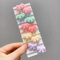 Set of 10 colorful elastic hair ties featuring cute checkered resin bow decorations - Plaid Bow 10Pcs Set