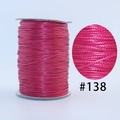 Rose pink Korean waxed thread roll for DIY jewelry making with braided texture detail - 138 / 1.0mm 160m