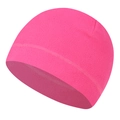 Pink fleece beanie for outdoor sports, warm windproof hat in soft polar fleece material - Rose Red (Standard)