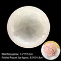 Yarn ball silicone mold for candles and soaps with detailed woven texture 19-110 - Clear
