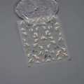 Adesivi per unghie opachi con gelsomino giallo e uccellini, modello serie MN-265F - MN-265F (Nuovo Rilievo 3D)