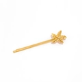 Elegant gold starfish hair clip for bridal DIY accessories on a white background - F730J-Gold Starfish Bobby Pin