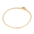 Minimalist 18k gold plated titanium steel O-chain bracelet with secure lobster clasp - 2mm Gold Bracelet