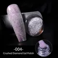 Silberner Diamant-Glitzer Nagellack Nr. 004 mit hochdichtem Funkel-Effekt für UV-Gelnägel - Dunkles Silberviolett (04)