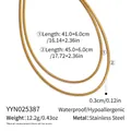 Detaillierte Größen- und Materialspezifikation für die zweilagige Schlangenkette - Goldene Doppelstöckige Schlangenkette (YYN025387)