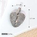 Silver angel wing heart pendant with micro-pave zircons for elegant necklace - SMP54300-Silver Closed Wings Heart Pendant
