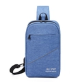 Marsupio sportivo blu scuro resistente con logo Joy Start e tracolla regolabile - Blu