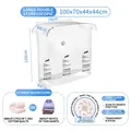 Extra large 3D vacuum storage bag 100x70x44cm for bulky quilts and blankets - 100*70*44*44cm (Large Double 3D)