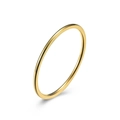 Polished 1mm rose gold titanium steel ring with ultra-thin minimalist band design - 3# / Gold