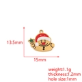Detailed dimensions of 18K gold plated snowman pendant for Christmas jewelry making - Snowman with Star (11#)