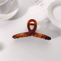 Minimalist amber gradient resin hair claw clip shown in a stylish lifestyle setting - Amber Large Claw Clip(FJ241)