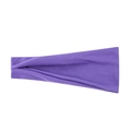 Elastic purple knitted sports headband with moisture wicking fabric for yoga and running - Purple