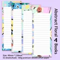 Set of 4 Macaron floral spiral planners, 90x230mm slim notebooks with 160g premium paper - Floral Abstract Series (4 Pack)