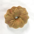 Brown donut plush dog toy with colorful embroidered sprinkles and a soft squeaky texture - Brown Donut