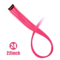Single piece 22-inch clip-in pink gradient hair extension made of high temperature fiber - Peach Pink (24)