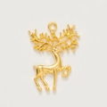 Polished gold metal reindeer pendant ornament for DIY wedding gift boxes and favors - Golden Elk