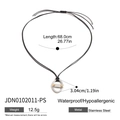 Collier avec pendentif canette bicolore en or 18 carats et argent, acier inoxydable - Style de Métal Liquide Irrégulier (JDN0102011-PS)