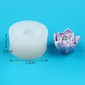 Peony flower silicone candle mold for succulent shapes with dimensions 5.5x2.9cm - 50-3481 Succulent / White