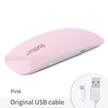 Lámpara de uñas UVLED SUN mini rosa con cable USB original para secado de gel - Lámpara de ratón (Rosa) / Rosa