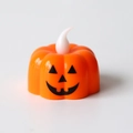 Halloween pumpkin LED candle lamp with Jack-o'-lantern face and spooky orange finish - Pumpkin Light-Pumpkin Face Pattern