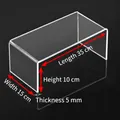Clear acrylic U-shaped riser shelf 35x15x10cm with 5mm thickness for storage - 35x15x10cm