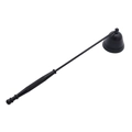 Matte black stainless steel candle snuffer with knurled anti-slip handle and bell cover - Black Candle Snuffer Bell / Black