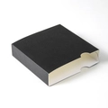 Custodia a cassetto in carta nera opaca per scatola espositiva gioielli in pellicola PE - Nero Pieno (manica Separata); 11*11*2cm